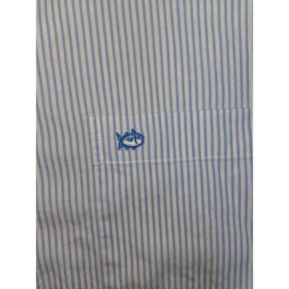 Southern Tide Mens Blue Striped Button-Down Shirt XXL - Picture 7 of 8